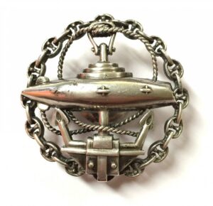 Russian Imperial officer navy submarine badge. — image 1