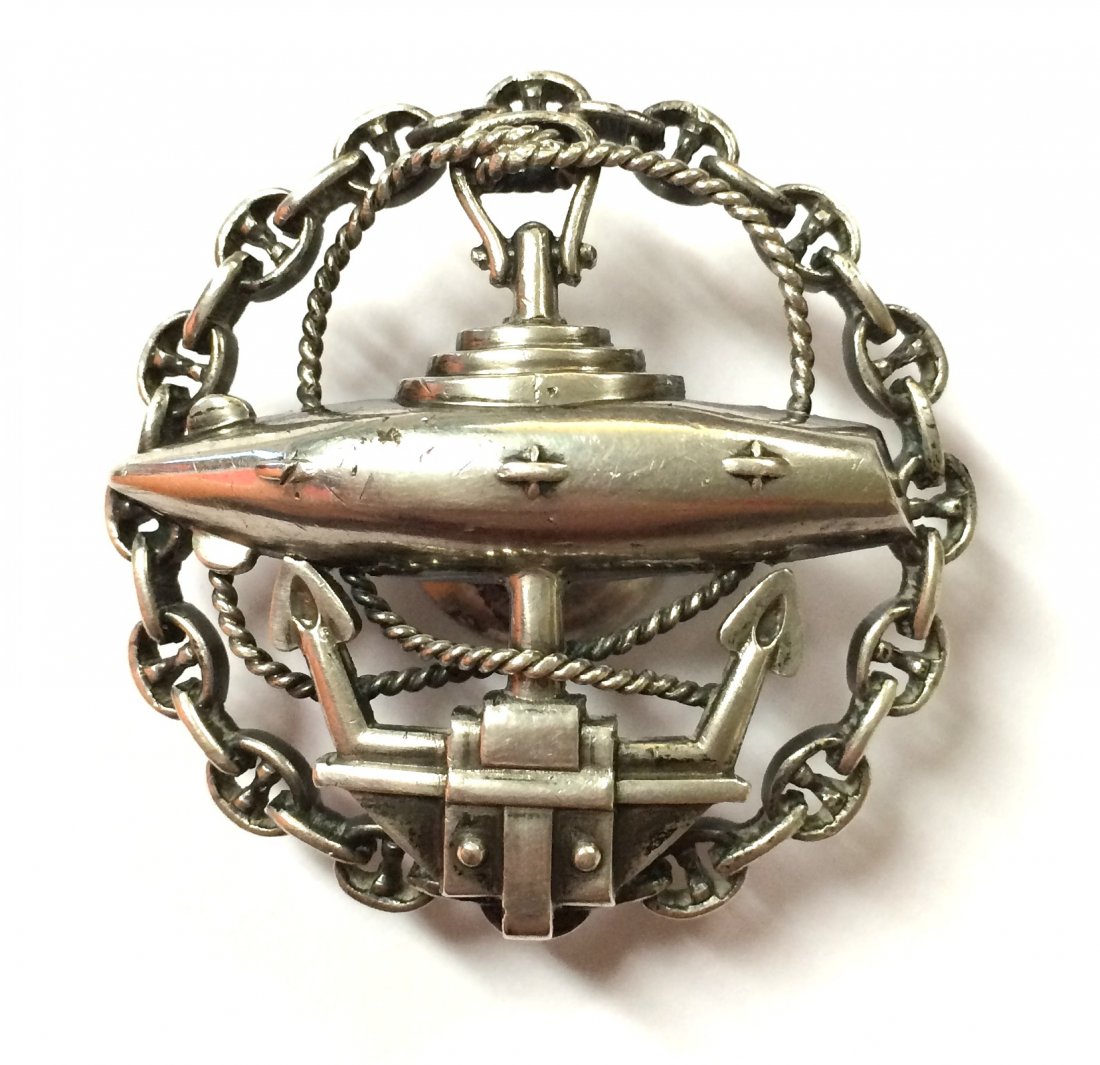 Russian Imperial officer navy submarine badge. — image 1