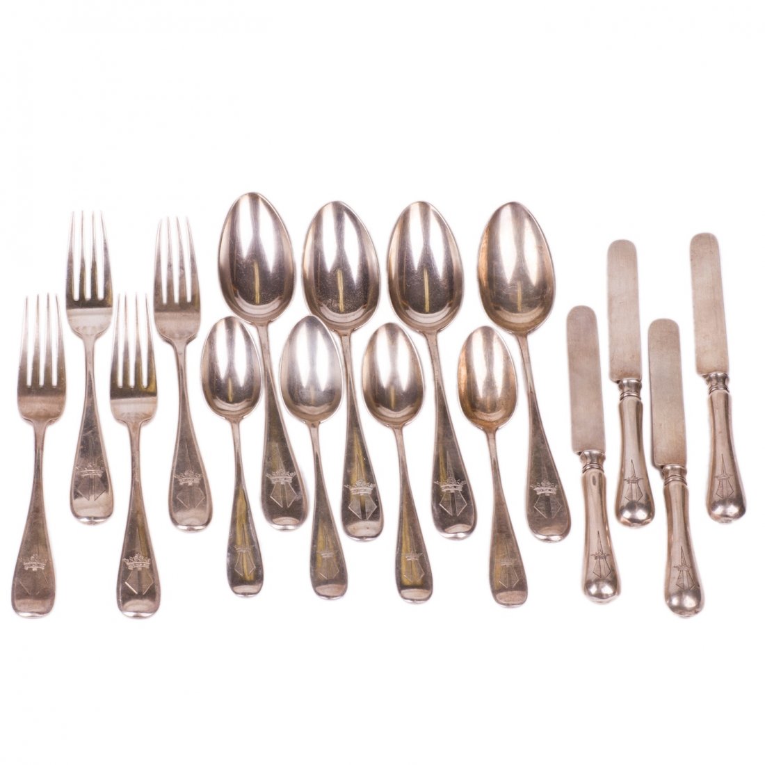 Russian silver table service, Grachev Brothers factory — image 1