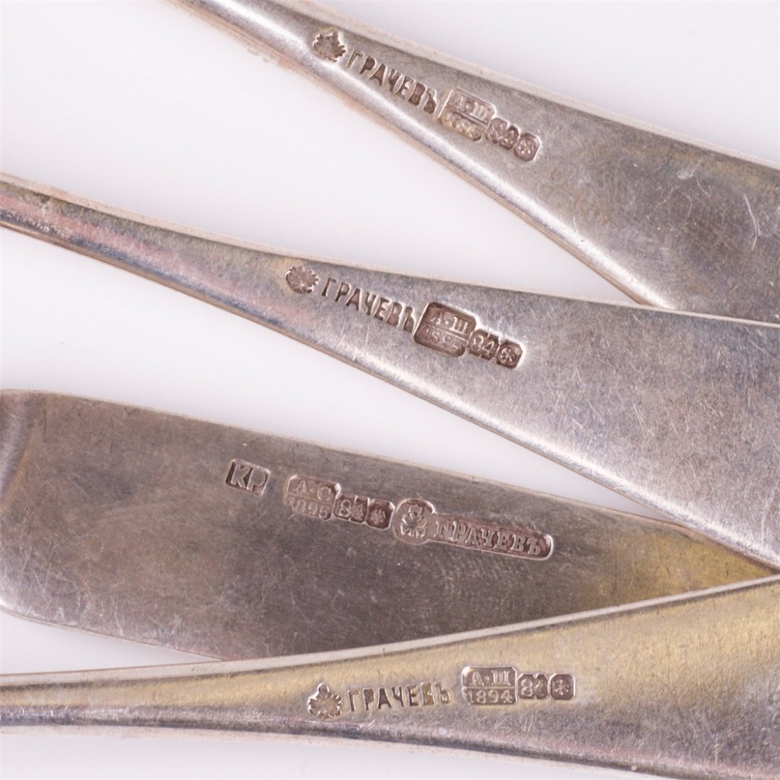 Russian silver table service, Grachev Brothers factory — image 3