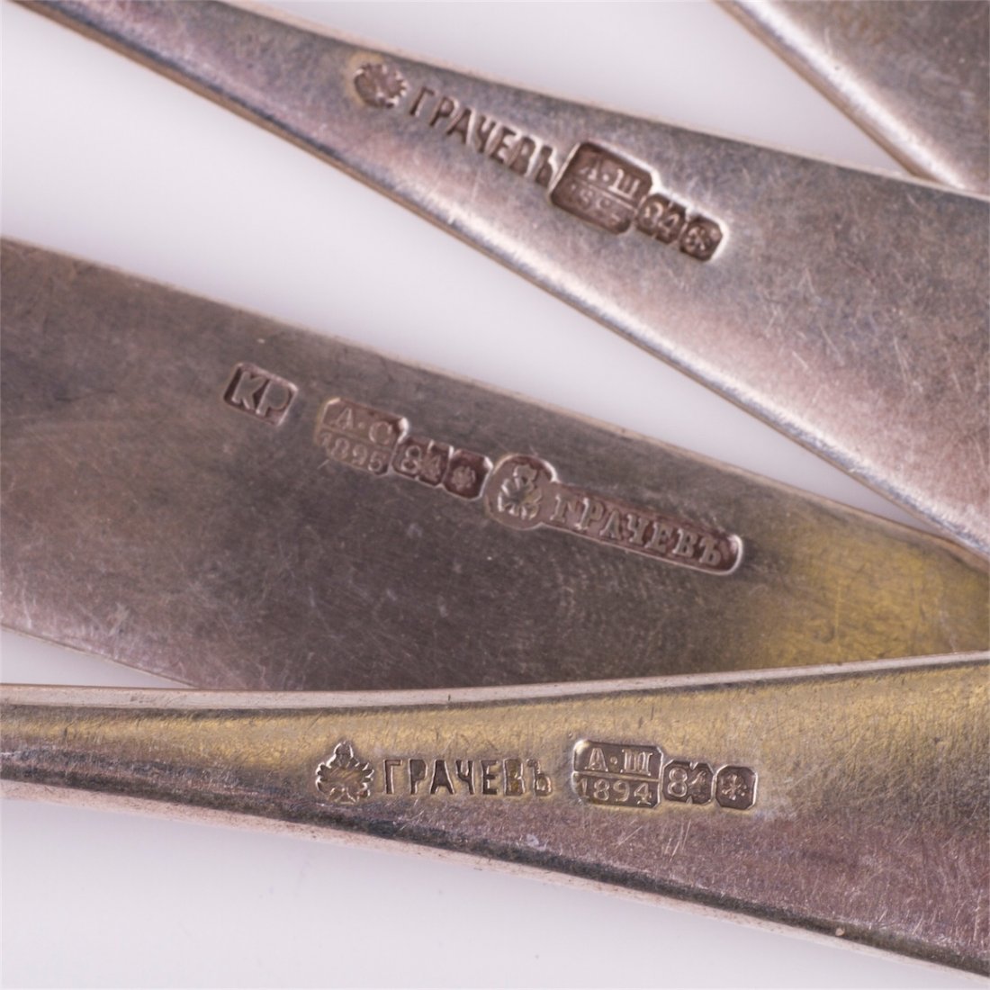 Russian silver table service, Grachev Brothers factory — image 4