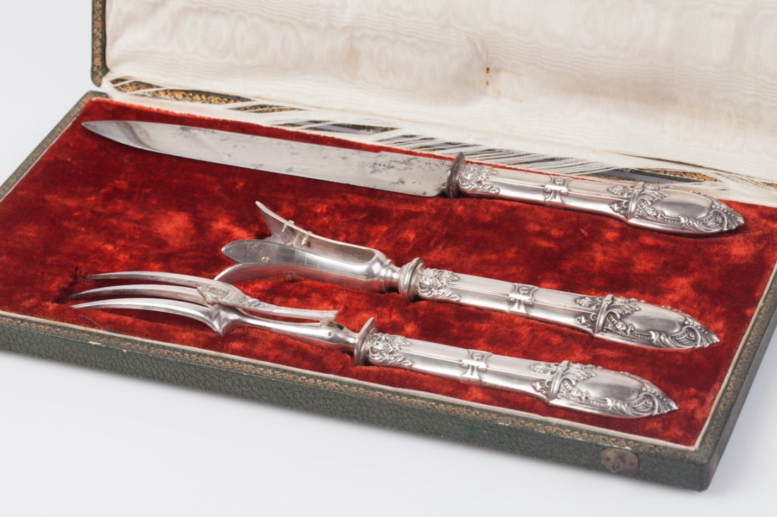 Serving set of 3 pieces for meat. — image 2