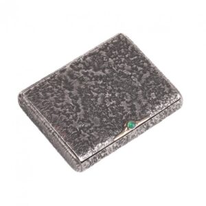 Silver Latvian cigarette case "samorodokâ€ with gold — image 1