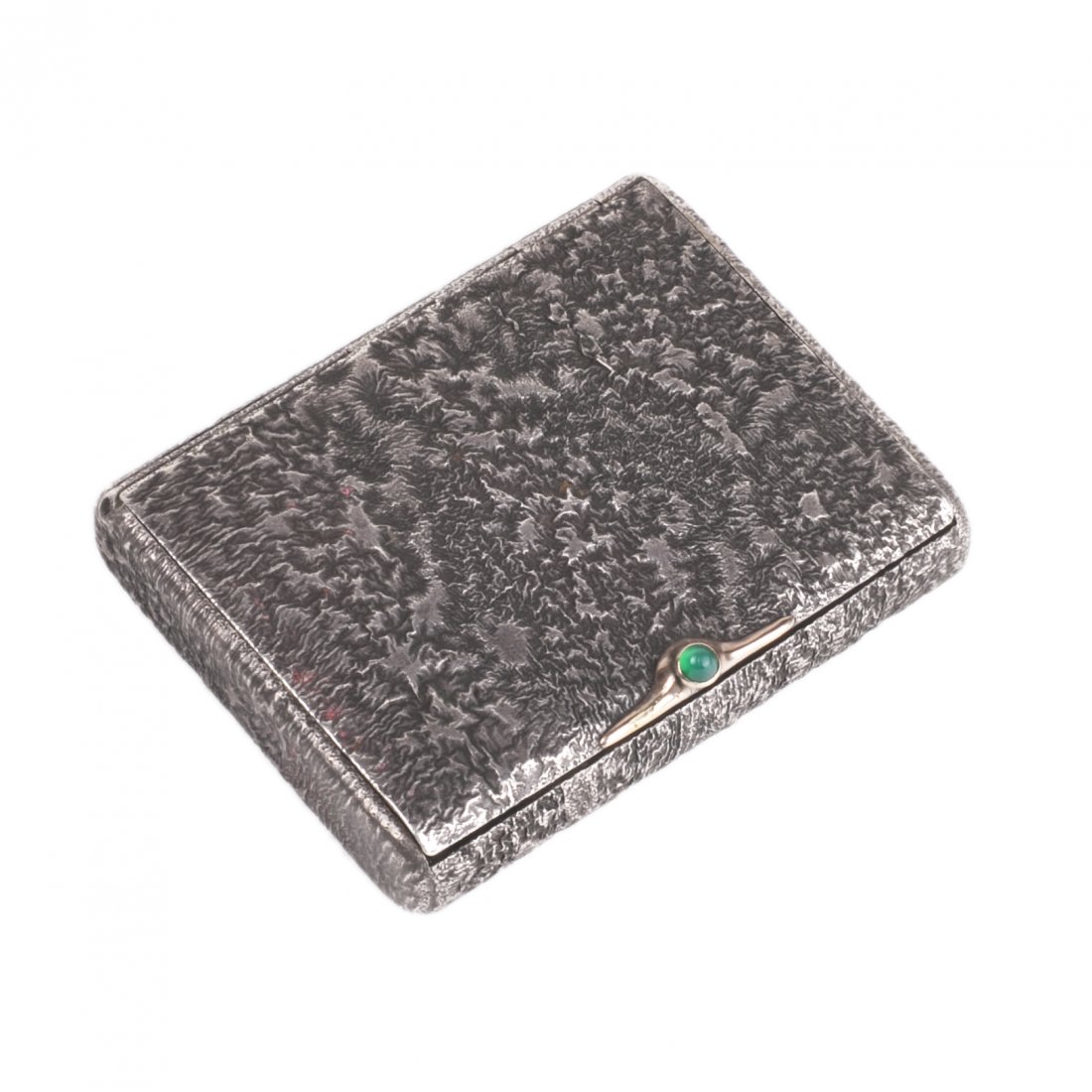 Silver Latvian cigarette case "samorodokâ€ with gold — image 1