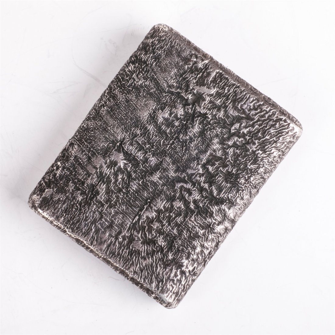 Silver Latvian cigarette case "samorodokâ€ with gold — image 3