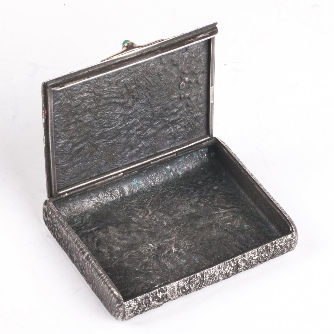 Silver Latvian cigarette case "samorodokâ€ with gold — image 4