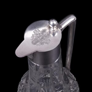 Antique silver and crystal jug/decanter. Wilkens & Sohn — image 3