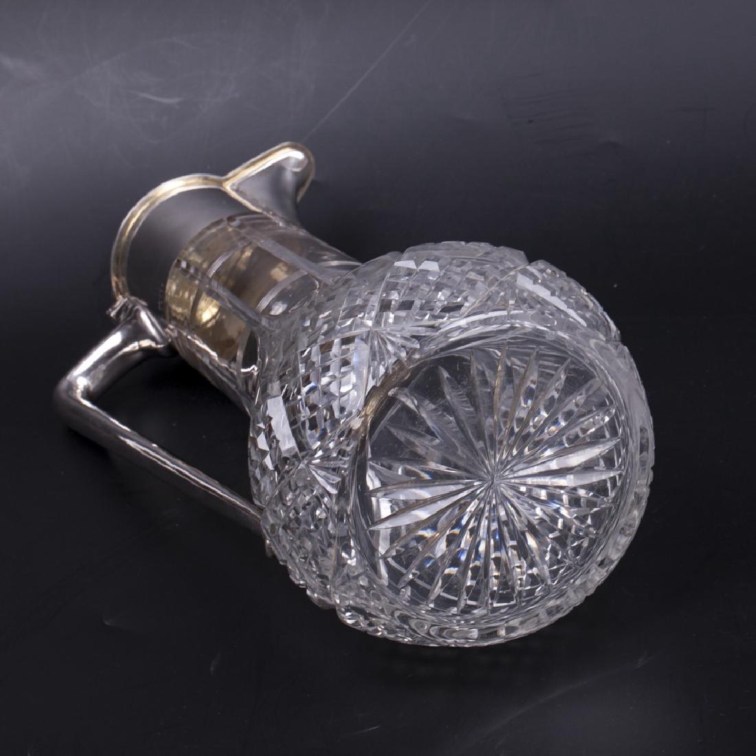 Antique silver and crystal jug/decanter. Wilkens & Sohn — image 4