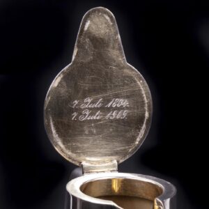 Antique silver and crystal jug/decanter. Wilkens & Sohn — image 5