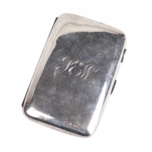English sterling silver cigarette case with engraved — image 1