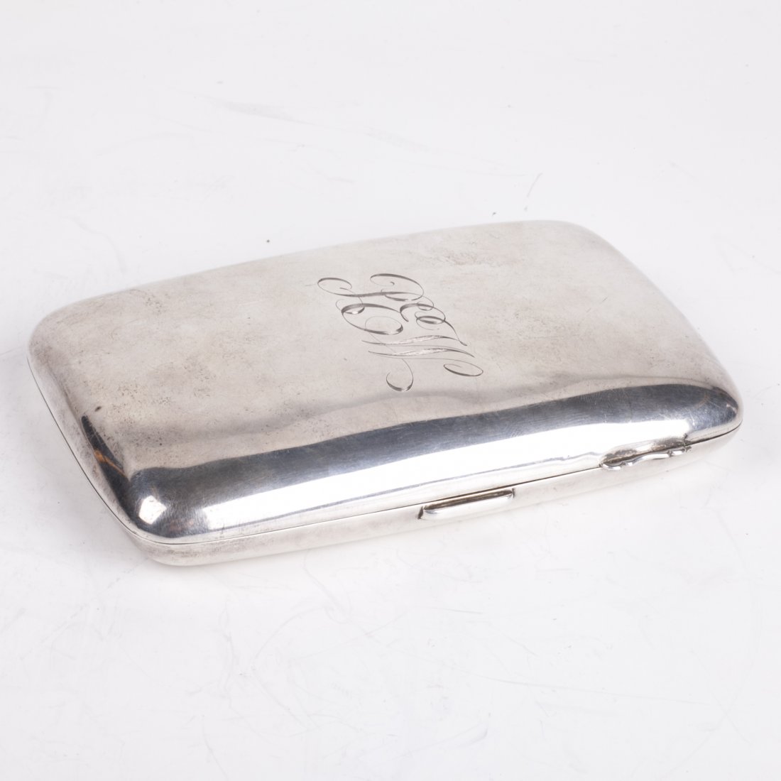 English sterling silver cigarette case with engraved — image 2