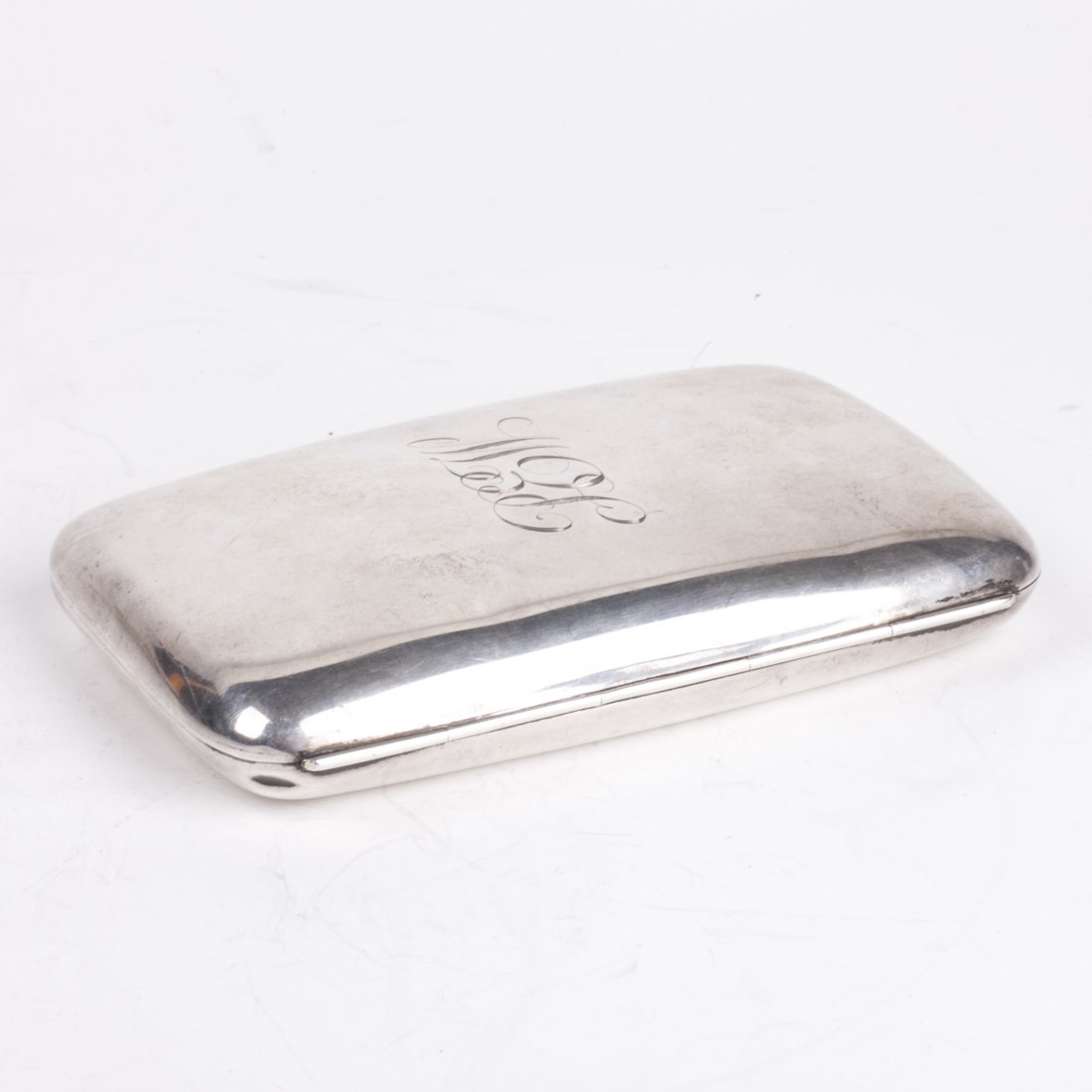 English sterling silver cigarette case with engraved — image 3