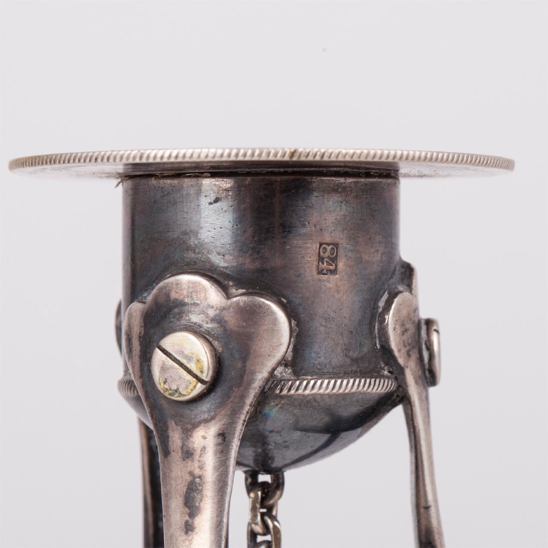 Rare Russian silver Shabbat candelsticks — image 4