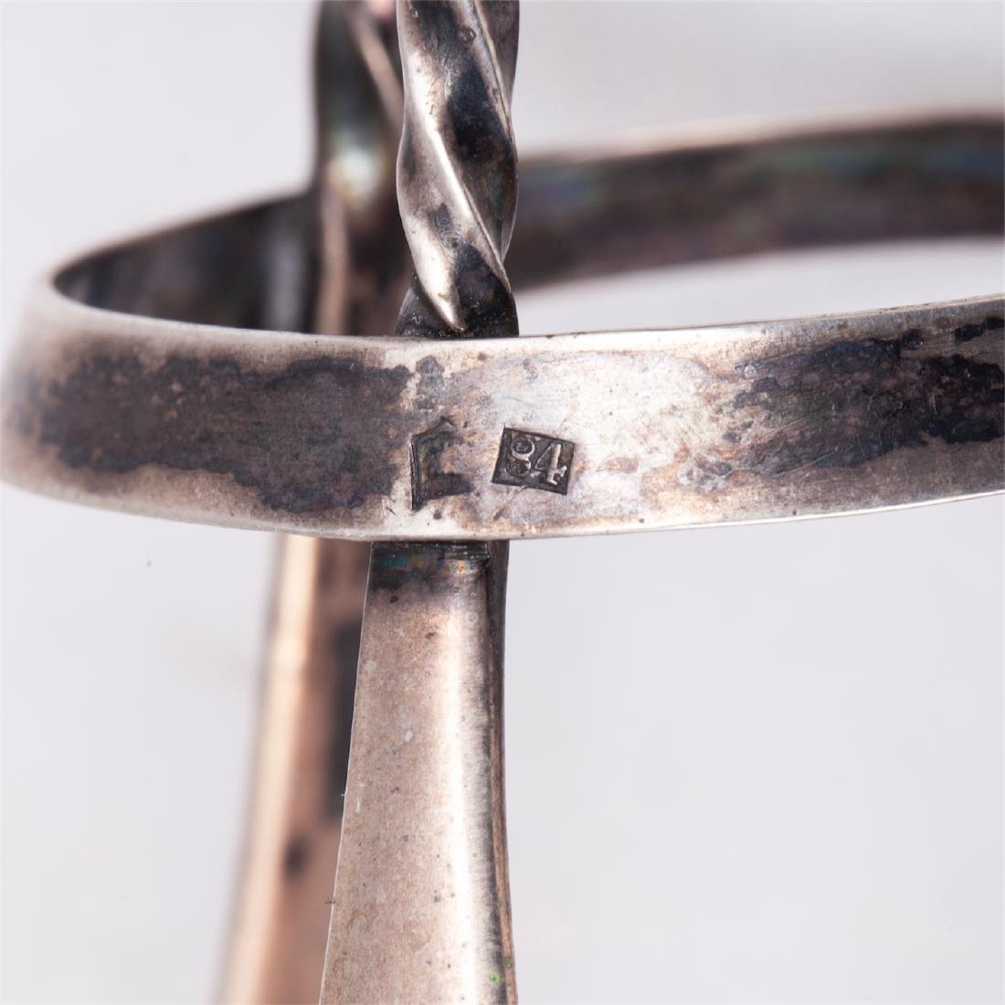 Rare Russian silver Shabbat candelsticks — image 6