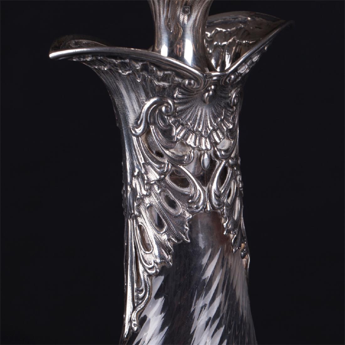 Antique French silver mounted decanter — image 3