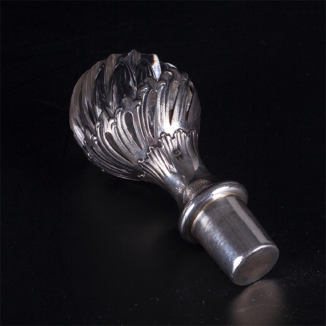 Antique French silver mounted decanter — image 5