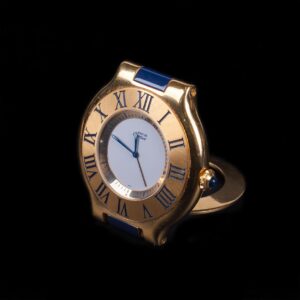 Cartier Must de travel Gold tone Alarm Quartz Clock — image 1