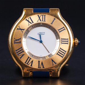 Cartier Must de travel Gold tone Alarm Quartz Clock — image 2