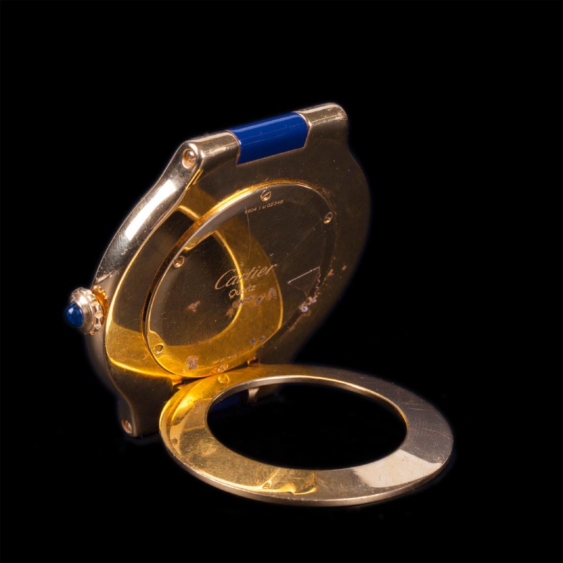 Cartier Must de travel Gold tone Alarm Quartz Clock — image 3