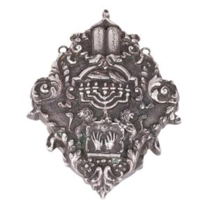 Cast-silver judaica camea (jewish amulet) — image 1