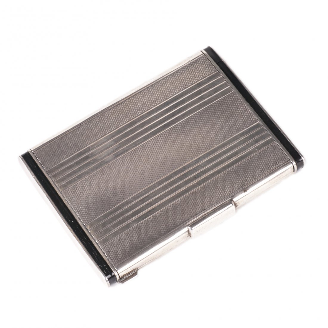 Silver and enamel cigarette case — image 1