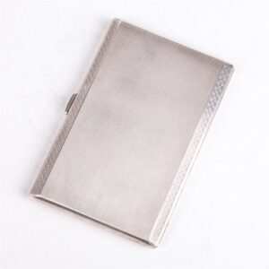 Big silver cigarette case with engravings — image 4