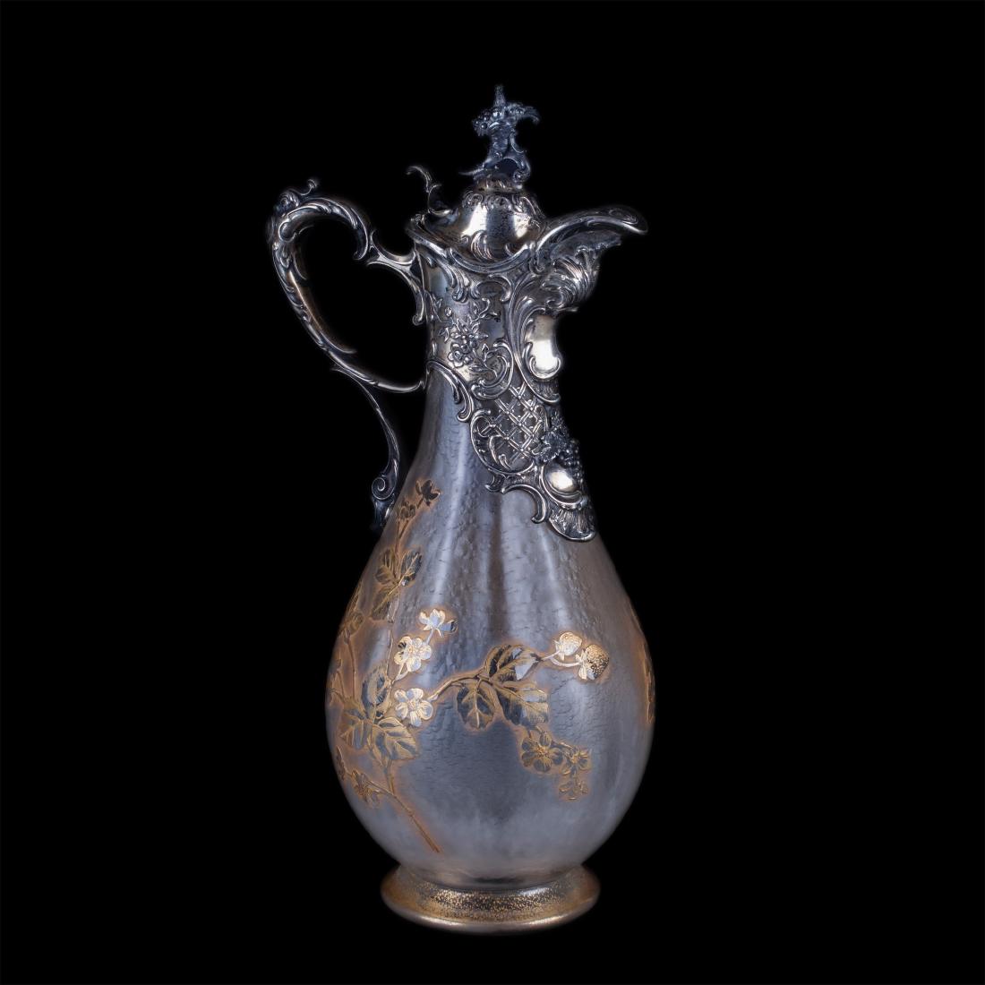 Antique magnificent decanter with French Daum glass — image 1