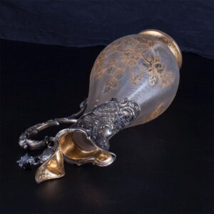 Antique magnificent decanter with French Daum glass — image 6