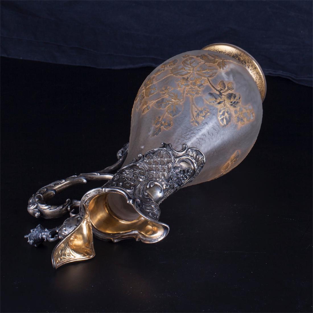 Antique magnificent decanter with French Daum glass — image 6