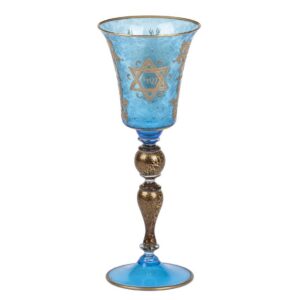 Blue crystal Shabbat goblet — image 1