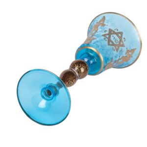 Blue crystal Shabbat goblet — image 4