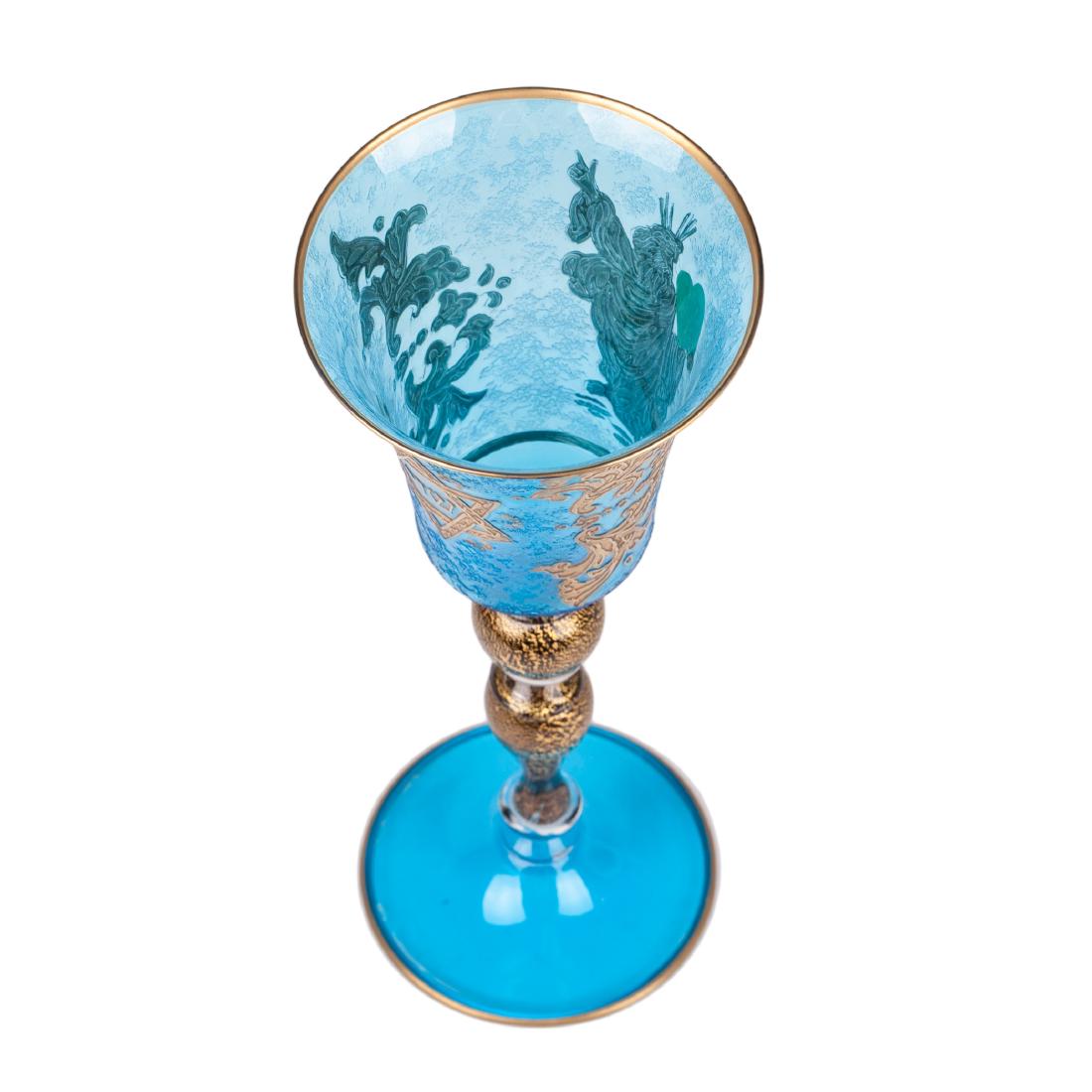 Blue crystal Shabbat goblet — image 5