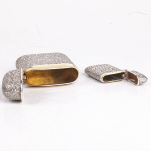 French silver set of cigarette case and matchbox — image 4