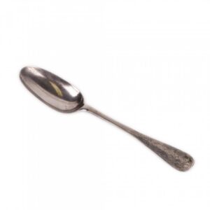 Russian 18th century silver and engraving table spoon — image 1