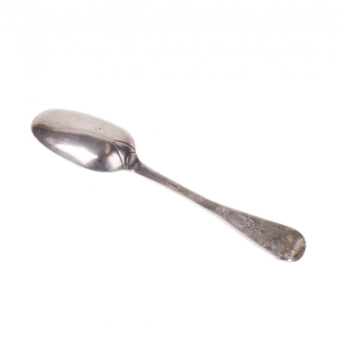 Russian 18th century silver and engraving table spoon — image 2