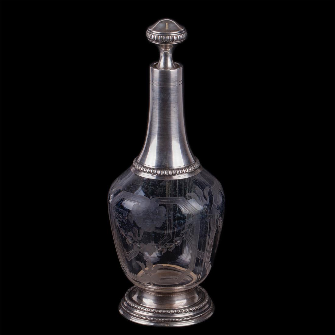 French silver mounted decanter — image 1
