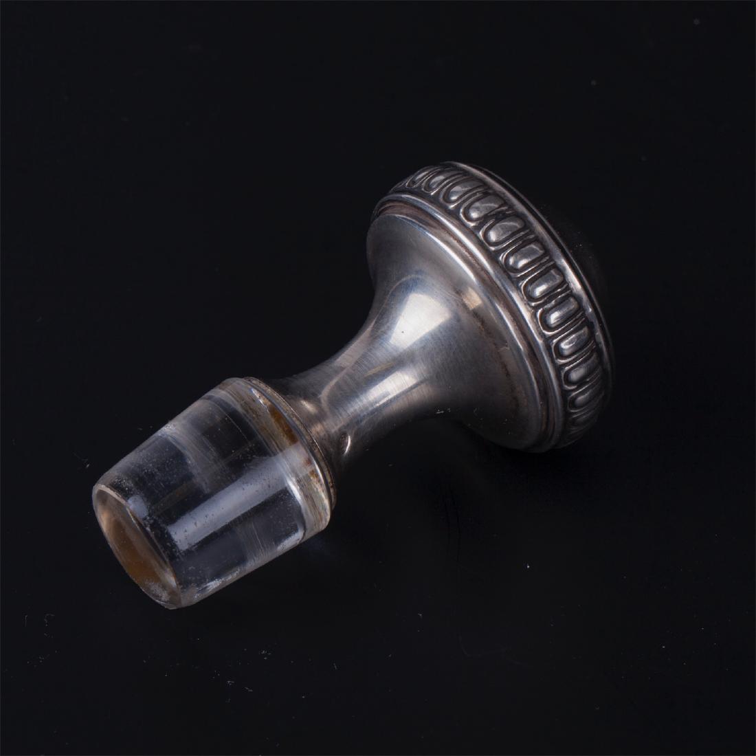 French silver mounted decanter — image 3