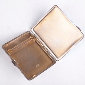 Silver blue guilloche enamel cigarette case — image 4