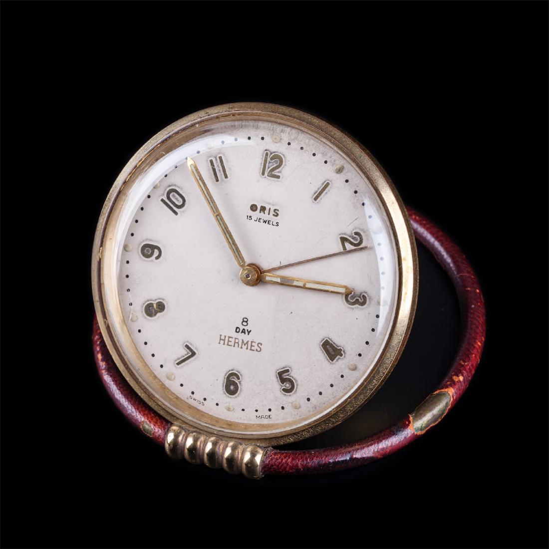 Vintage Hermes desk clock with alarm — image 1