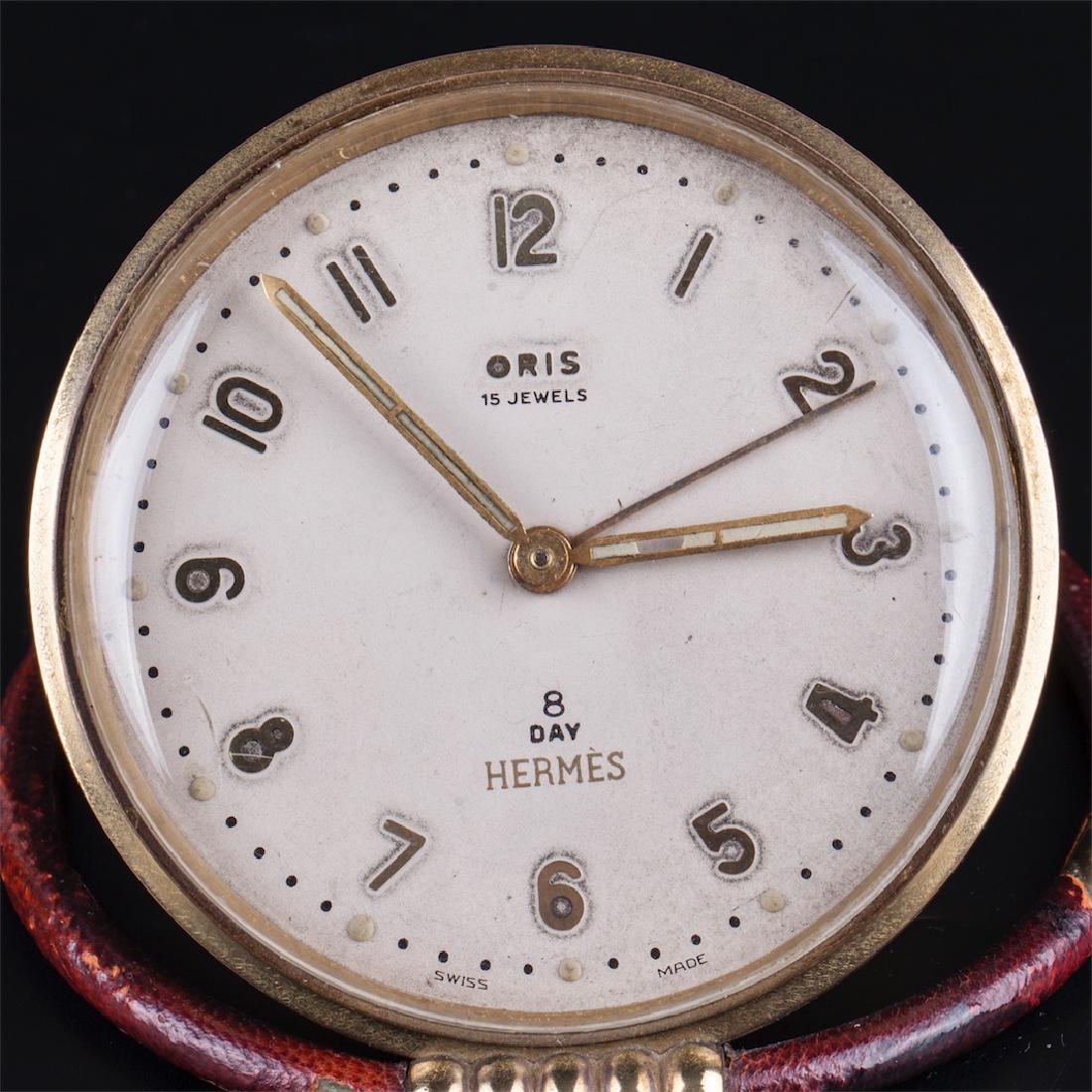 Vintage Hermes desk clock with alarm — image 2