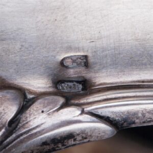 Antique jardinier. Silver, glass — image 4