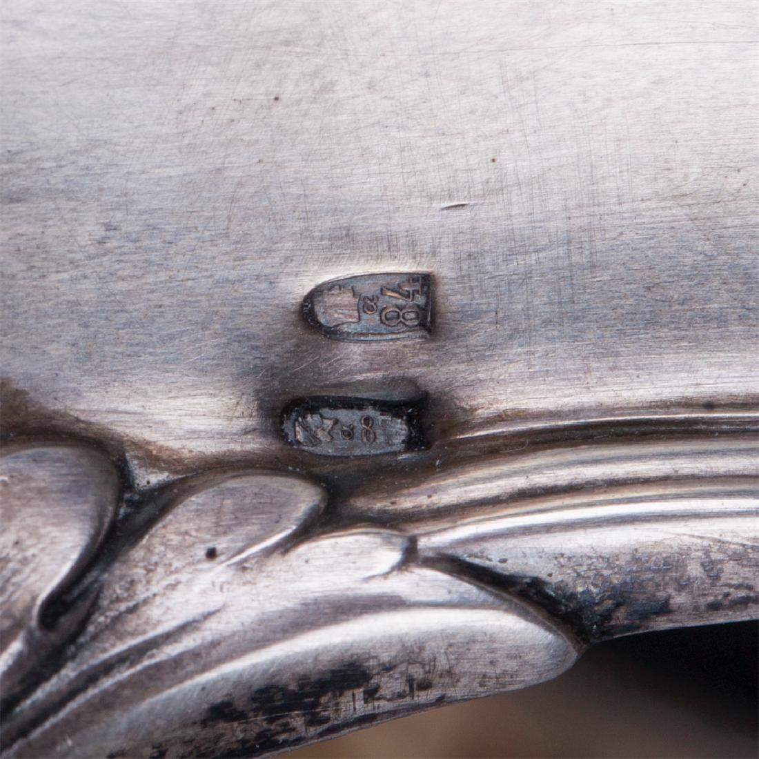 Antique jardinier. Silver, glass — image 4