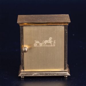Vintage Hermes desk clock in original case — image 5