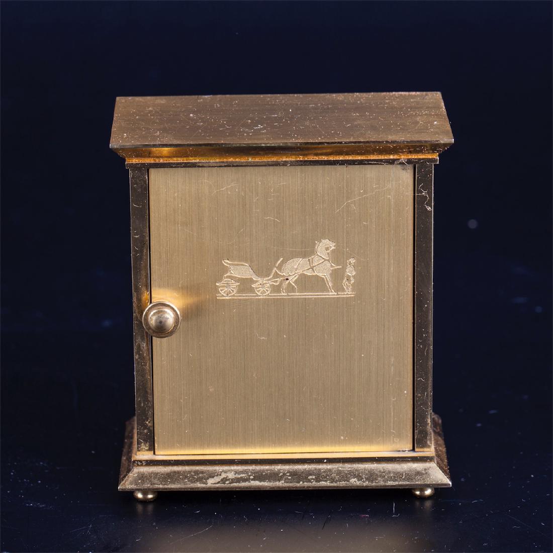 Vintage Hermes desk clock in original case — image 5