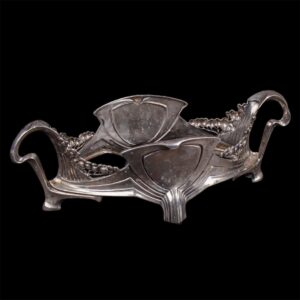 Antique jardinier. Silver, glass — image 2
