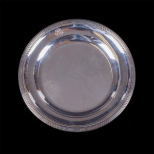 Antique French silver decorative plate — image 1