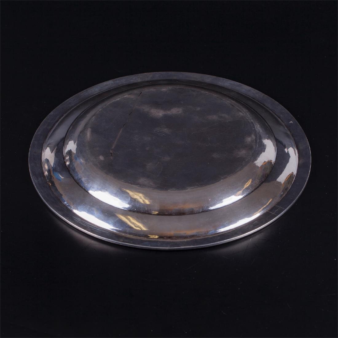 Antique French silver decorative plate — image 4