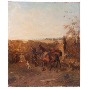 The painting "Cavalryman on the rest" — image 1