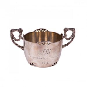 Russian silver Art nouveau bowl with handles — image 1