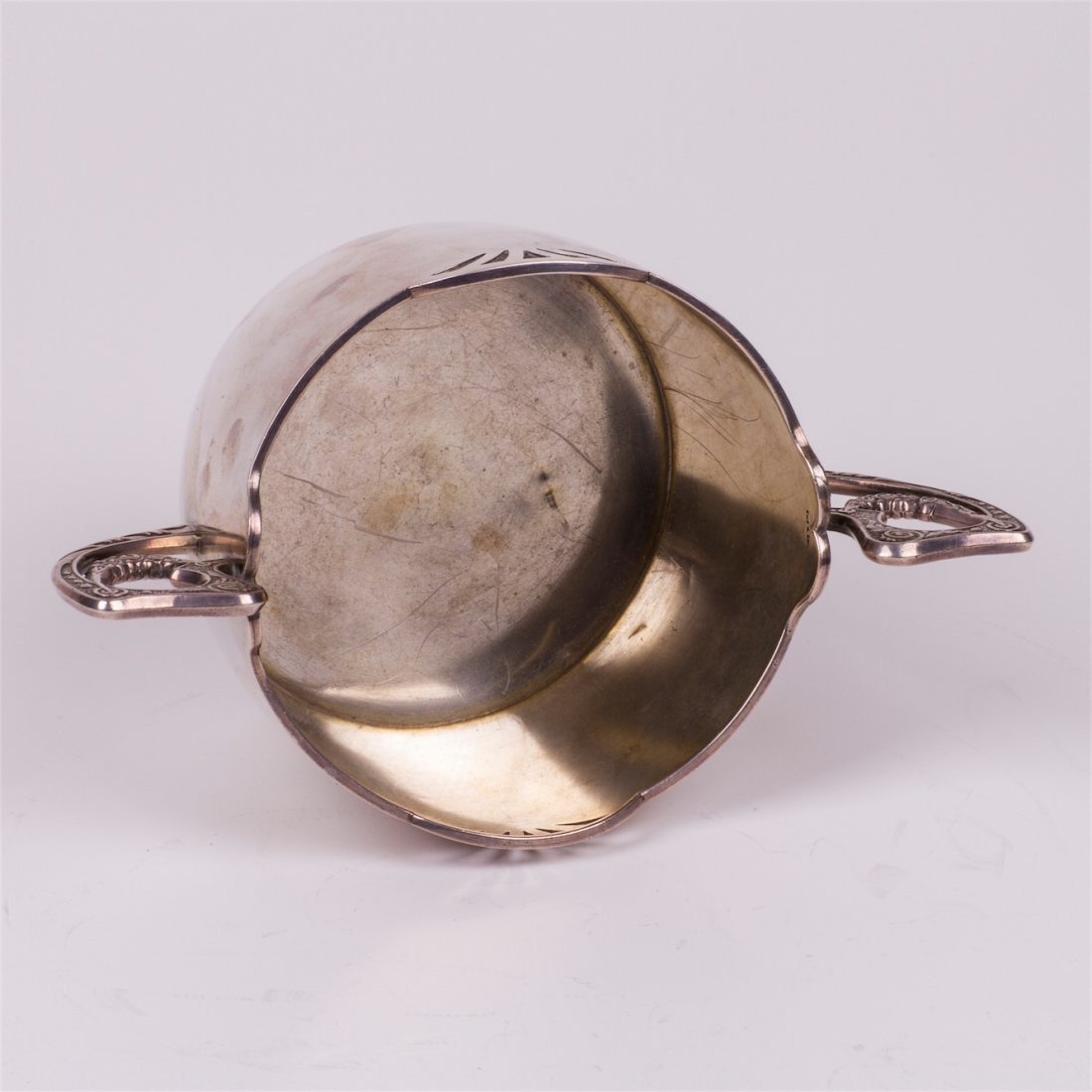 Russian silver Art nouveau bowl with handles — image 2